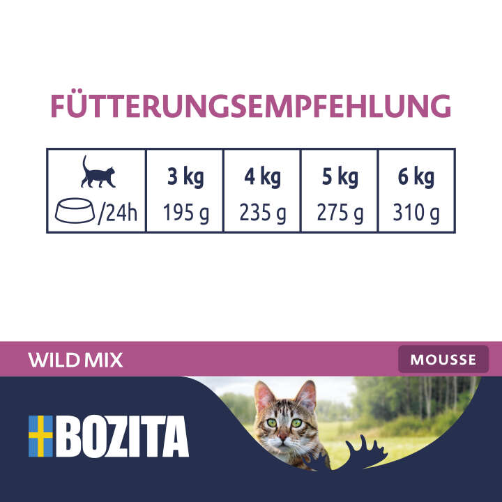 BOZITA Katzen-Nassfutter Mousse Wild Mix